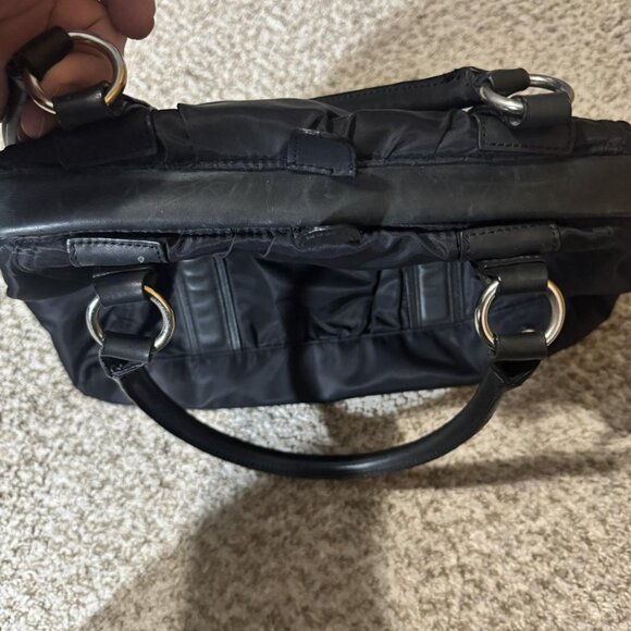 Banana Republic Tote Bag Womens Black Nylon Shoulder Purse Handbag Double Handle - Picture 3 of 11